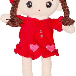 nibzu Soft Eva Doll Toy | 45 cm Soft & Squishy Stuffed Doll for Kids/Girls (Red) - 45 cm-picture-22