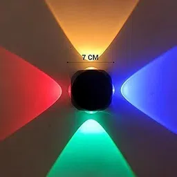 navam creation 4 Way RGB Auto Color Changing Outdoor Waterproof Exterior Wall Light Fixture Lamp (RGB) (Up-Down-Left-Right) Post Light Outdoor Lamp image 3