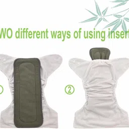 chinmay kids Combo of Quirk Reusable Baby Washable Cloth Diaper Nappies with Multi Layered Baby Insert Pads (Set of 2) (Multi- Colour) (Assorted Colours) image 5