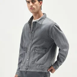 urbano fashion Men Solid Denim Jacket image 2