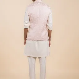 Tasva Woven-Design Bundi Nehru Jacket image 2