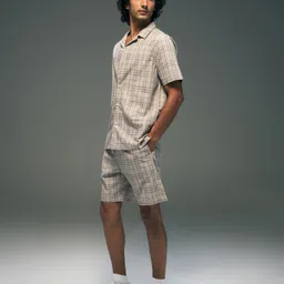 flying machine Shirt Regular Shorts Co-ords Set image 4