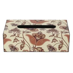 reinvention factory Flourish Tile Cream MDF Tissue Paper Box image 2