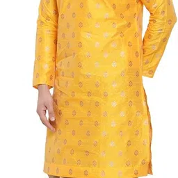 larwa Men Art Silk Kurta Dhoti Set image 5