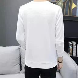 prabhu Men Printed Round Neck Cotton Blend White T-Shirt image 2