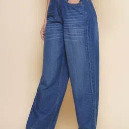 puella Women Flared High Rise Blue Jeans image 4