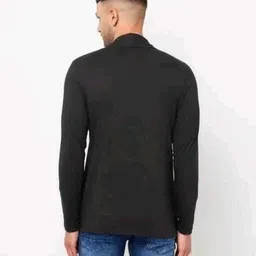 aioue Men Sleeveless Black Shrug image 2