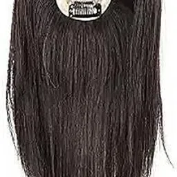 tress 2 Clip Closure/Topper Extension For Cover Scalp Brown Hair Extension-picture-43