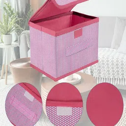 Kuber Industries Pink Printed Storage Box Organiser image 5