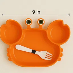 innie minnie creations CRAB SHAPED PLATE - BPA FREE PLASTIC, FOOD GRADE PLASTIC image 2