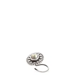Peenzone Jewellers Silver-Plated Pearls Stud Nosepin image 2