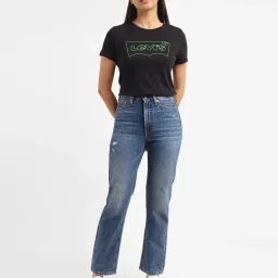 levi's Women's Blue Wedgie Straight Fit High Rise Jeans-picture-24