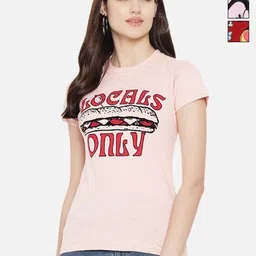 Dreambe Women Pack of 3 Graphic Printed Round Neck Cotton T-shirts-picture-16