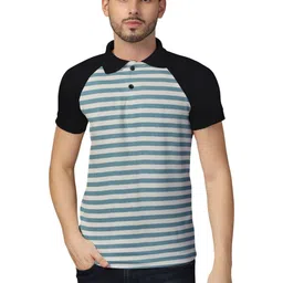 BEYOU FASHION Men Striped Polo Collar T-shirt-picture-20