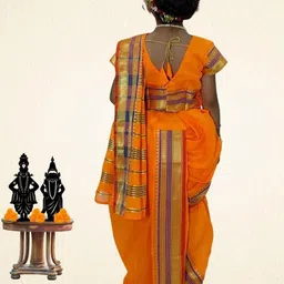 Mom and Me Girls Art Silk Sarees image 2