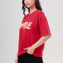 Stylo wid SNP Women Graphic Printed Oversized Round Neck Cotton T-shirt-picture-29