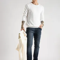 COOL COLORS Men Relaxed Fit Mid-Rise Light Fade Cotton Jeans-image-73