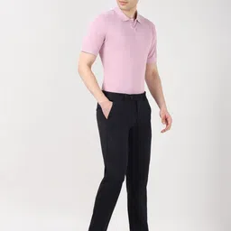 Peter England Men Slim Fit Mid-Rise Formal Trousers image 3