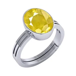 VISHVMA 5.00 Ratti to 5.50 Ratti Sapphire Pukhraj Gemstone-Studded Finger Ring-picture-20