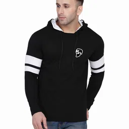 Blisstone Men Striped Hooded Slim Fit T-shirt-image-31