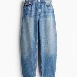 H&M Curvy Fit Barrel High Jeans image 4