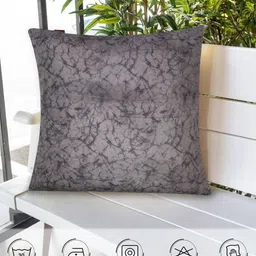 Tesmare Grey Set of 5 Abstract Velvet Square Cushion Covers image 4