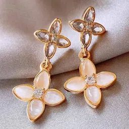 Estailo fashion Floral Drop Earrings image 4