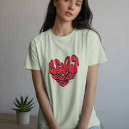 GRACE & JACK Women Typography Printed Round Neck T-shirt-image-90
