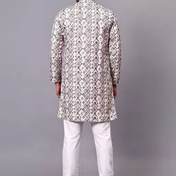 HAZEL CLOTHING Men Ethnic Motifs Printed Indie Prints Kurta image 3