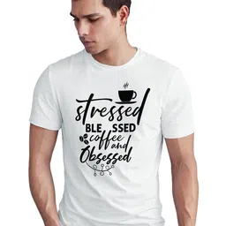 Seekbuylove Typography Printed Round Neck Bio Finish Cotton T-shirt-picture-18