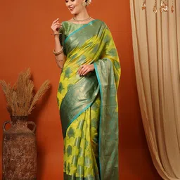 DIVASTRI Woven Design Zari Pure Silk Banarasi Saree-picture-37