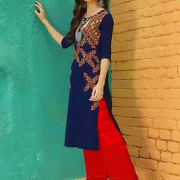 SZN Women Ethnic Motifs Printed Crepe Kurta image 4