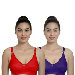 Samvar Multi Cotton Non-Wired Non Padded Minimizer Bra-picture-35