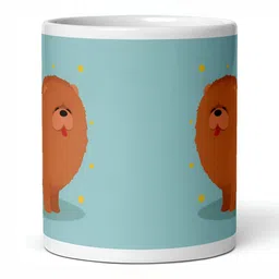 Mr UVD White & Blue Animal Printed Ceramic Mug image 3