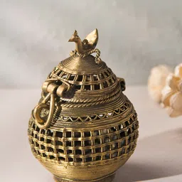 Fabindia Yatan Gold-Toned & Black Box Brass Figurine Showpiece-image-60