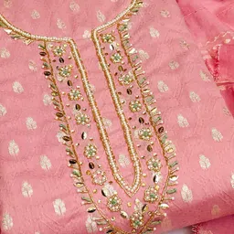 Rangtulika Ethnics Embroidered Unstitched Dress Material image 2