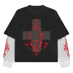 Hauntrex Unisex Blessed by Damage Designed Oversized Cotton T-shirt image 5