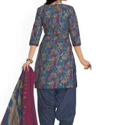 MIRAAN Women Ethnic Motifs Printed Regular Pure Cotton Kurta with Salwar & Dupatta image 4