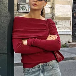 KPOP Off-Shoulder Top-image-14