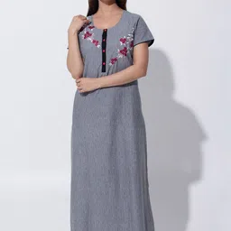 Maybell Striped Maxi Nightdress-picture-25
