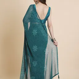 RATAN Floral Poly Georgette Saree image 4