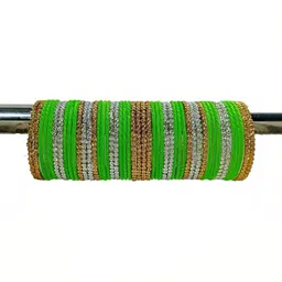 AMSHA Set Of 48 Embellished Glass Bangles image 3