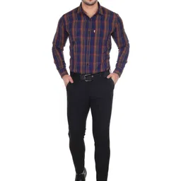 Marc Laurent Men Tartan Checks Checked Casual Shirt-picture-41