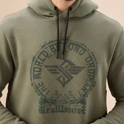 Status Quo Men Typography Printed Hooded Sweatshirt image 3