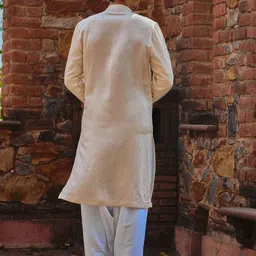 Ankit V Kapoor Roopangarh Paisley Embroidered Thread Work Straight Kurta with Salwar image 4