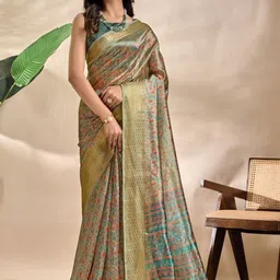 Vidula Fashion Floral Silk Blend Handloom Saree-picture-35
