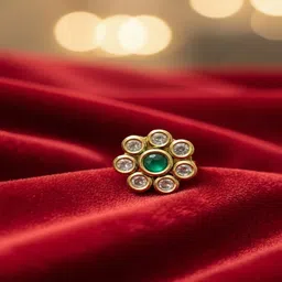 PANASH Gold-Plated Kundan-Studded Adjustable Finger Ring-picture-23