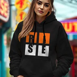 AUSK Women Typography Printed Long Sleeves Hooded Sweatshirt-picture-30