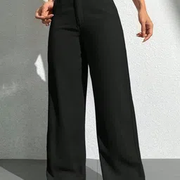 dolsia Women Tailored Straight Fit Easy Wash Trousers image 4