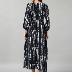 Femvy Tie & Dye Dyed Gathered Or Pleated Fit & Flare Maxi Dress image 4